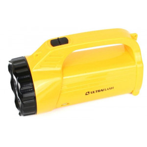 Фонарь аккумуляторный LED3819CSM 9LED + 12SMD 2 режима аккум. SLA 220В желт. 12102/ 12860