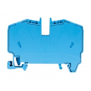 Проходная клемма WKF 6/35 BL, Проходная клемма, тип фиксации провода: пружинный, номинальное сечение: 6 мм кв., 41A, 800V, ширина: 8 мм, цвет: синий, тип монтажа: DIN35