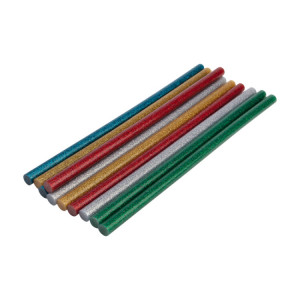 Стержни клеевые 11мм,270мм, 10шт/ цв бл, хедер,цветные с блестками