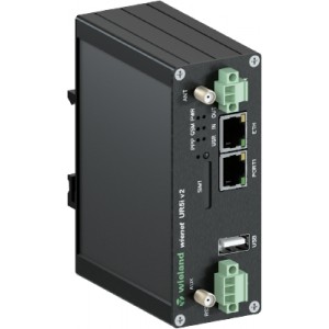 Маршрутизатор WIENET HSPA+UR5i V2 SL, Маршрутизатор GSM / GPRS / HSPA +, серии WieNet, интерфейсы: USB, DI, DO, 1x SIM, 1 порт RJ45 скорость передачи 10/100 MBit/s, антенные разъемы: ANT, DIV (2x SMA), номинальное напряжение: 10-30 VDC, монтаж: на DIN рейку, материал корпуса: алюминий