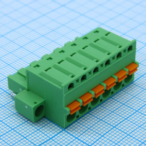 2EDGKDM-5.08-06P-14-00A(H), Нажимной безвинтовой клеммный блок 6 контактов шаг 5.08мм