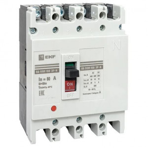 Выключатель автоматический ВА-99М 63/16А 3P+N 25кА EKF PROxima mccb99-63-16m-4P