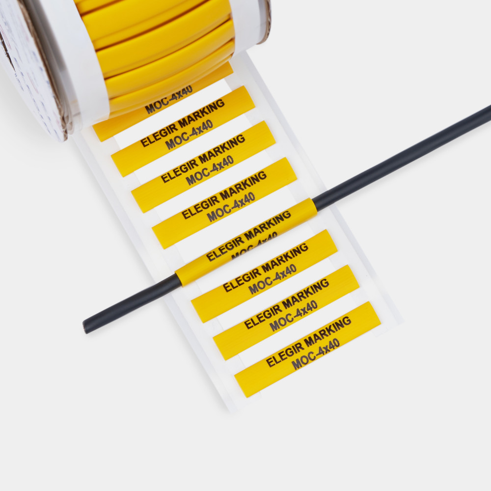 Изображение товара Маркер овальный MOC-4-40-Y для кабелей и проводов ЭЛЕГИР-МАРКИНГ