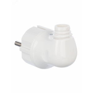 Вилка угловая ВПу11-01-Ст разборная с заземл. 16А бел. IEK EVP11-16-01-K01