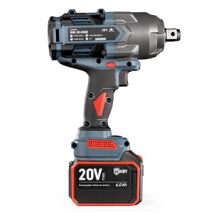 Гайковерт WB-20-2000 серия ПРОФИ, Гайковерт ударный аккумуляторный 20V бесщеточный с максимальным крутящим моментом 2000 Нм, 2 аккумуляторные батареи: Li-ion, 20 В/6Ач, з/у, патрон квадрат 3/4