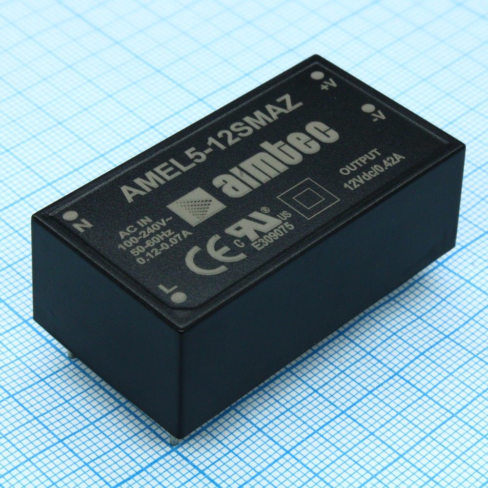 Изображение товара Источник питания 12В 5Вт с высоким КПД и изоляцией 4000 В, компактный