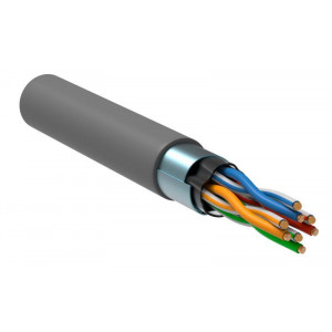 Кабель витая пара F/UTP кат.5E 4х2х24AWG solid PVC сер. (м) LC1-C5E04-311