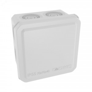 Коробка ответвительная с 8+2 кабельными вводами д.20/20мм, IP55,70х70х40мм 53770