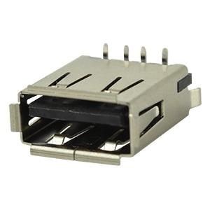 UJ2-AV-1-SMT-TR, USB-коннекторы USB Jack 2.0 A type 4pin Vert SMT