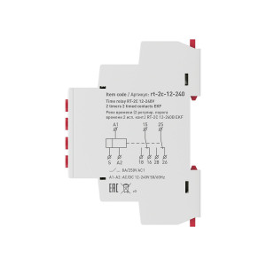 Реле времени RT-2C 12-240В 2 регулир. порога времени 2 исп. конт. PROxima rt-2c-12-240