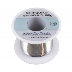 SMDSW.015 100g, Припой Припой Wire 63/37 Tin/Lead no-clean .015 100g ULTRA THIN