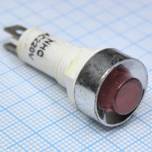 Лампа NHC 220v красная, лампа неоновая 220В