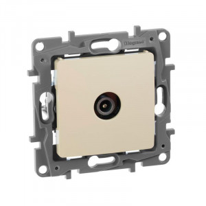 ETIKA Розетка телевизионная TV оконечная слоновая кость 672365