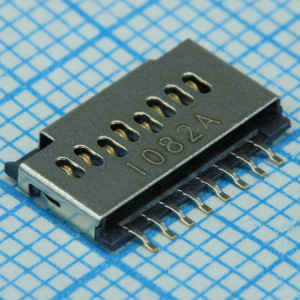 1051620001, Разъем микро SD карты 8 контактов шаг 1.1мм угловой SMD 0.5A/контакт лента на катушке