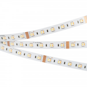 Лента RT 2-5000 24V RGBW-MIX 12mm (5060-One, 60 LED/m, LUX) 026363, Гибкая лента LUX, светодиоды smd 5060 RGBW 5-в-1, 60шт/м (300шт на 5м), белая плата 12мм, скотч 3М. Цвет RGB + Тёплый 2300K + Белый 6500К. Питание 24V, мощность 20 Вт/м (100 Вт на 5м), угол 120°. Размеры 5000х12x2.1мм. Мин.отрезок 100мм, 6 шт светодиодов.