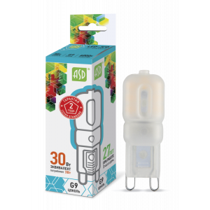 Лампа светодиодная LED-JCD-standard 3Вт 230В G9 4000К 270Лм 4690612003306