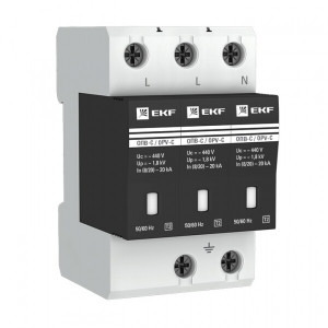 Ограничитель перенапряжения имп. ОПВ-C/3P 20кА 400В opv-c3