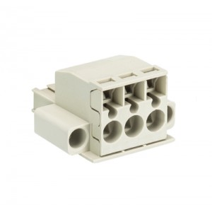 Розетка Wiecon 8213 BFK / 3 TOP K F OB, Розеточный разъем, угловой, на кабель, шаг: 5.08 мм, 3 полюса, фиксация провода пружинная, исполнение: без маркировки, с монтажными фланцами, 400V, 12А, цвет: серый