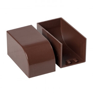 Заглушка (25х25) (4 шт) темное дерево EKF-Plast