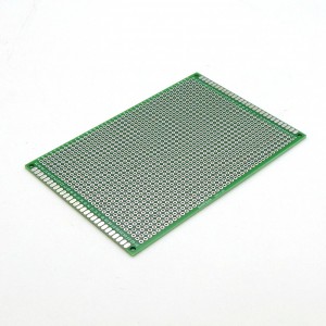 Плата макетная  80мм х 120мм, Двухсторонняя макетная плата с шагом между отверстий 2,54 мм