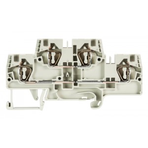 Этажная клемма WKFN 4 E/35, Этажная клемма, 2 этажа, тип фиксации провода: пружинный, номинальное сечение: 4 мм кв., 32A, 500V, ширина: 6 мм, цвет: серый, тип монтажа: DIN35