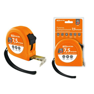 Рулетка, длина 7.5 м, стальная лента, ширина 25 мм, прорезиненное покрытие, магнит, "Рубин" SQ1018-0107