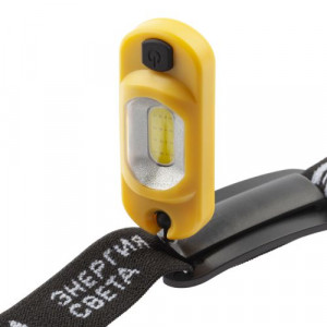 Фонарь аккумуляторный налобный светодиодный рабочий GA-801 мощный яркий 4 режима желт./черн. Б0061089