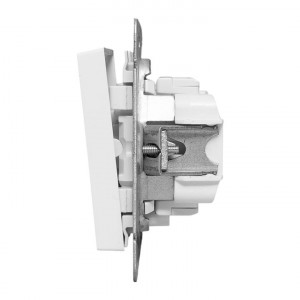 Механизм выключателя, двухклавишный, с подсветкой, белый Эпика EKF UP1-SWW-24