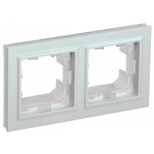 BRITE Рамка 2-мест. IP44 РУ-2-БрЖ-44 жемч. BR-M22-44-K36