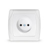 Розетка 1-м СП Маргарита 16А IP20 без заземл. защ. шторки бел. М0022