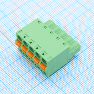 2EDGKDF-5.08-05P-14-00A(H), Нажимной безвинтовой клеммный блок 5 контактов серия 2EDGKDF-5.08
