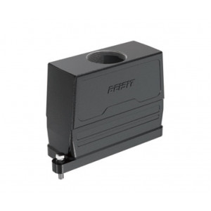 Крышка разъема HPR24B-TOH-2B-M50, Крышка разъема на кабель, типоразмер 24B, высокое исполнение, без уплотнителя, 1 отверстие с резьбой для кабельных вводов M50x1,5, с верхним расположением, винтовая фиксация разъемного соединения, материал корпуса: алюминиевый сплав