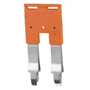 Соединительная перемычка JY6/2, Соединительная перемычка, 2 полюса, изолированная, вилочная, для клемм: CP6, CX6, цвет: оранжевый
