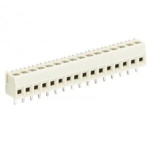 Клемма Wiecon 8593 / 16 OB, Клемма горизонтальный подвод кабеля, на плату, шаг: 3.5 мм, 16 полюсов, фиксация провода винтовая, исполнение: без маркировки, 300V, 10A, цвет: серый