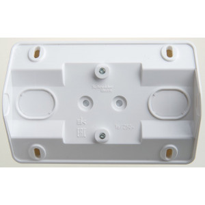 Розетка угловая 2-м ОП Этюд 16А IP20 без заземл. без защ. шторок бел. SE PA16-105B