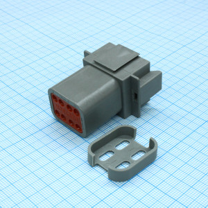DT04-08PA-CE01, Корпус разъема 8 контактов монтаж на кабель автомобильного применения