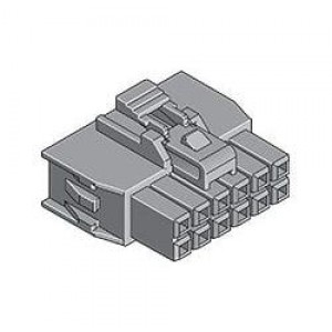 105308-1206, Проводные клеммы и зажимы NanoFit TPA Recp Hsg Dual Row 6Ckt Blk