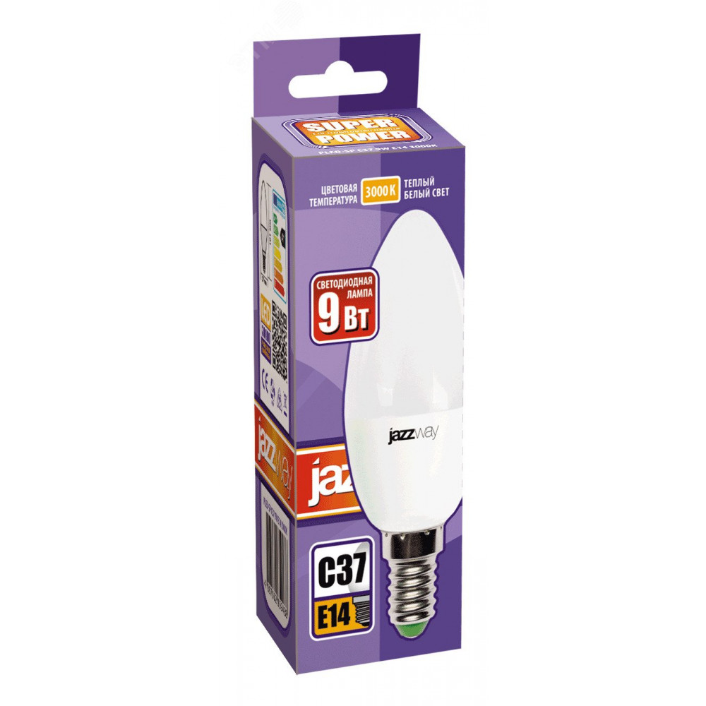 Изображение товара Светодиодная лампа Jazzway PLED-SP 9Вт E14 теплый белый 820лм