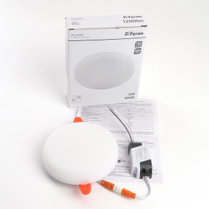 Светильник светодиодный ДВО-12w 4000К 1200Лм slim белый с регулируемым монтажным диаметром (до 90мм) 41208