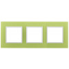 14-5103-26 Рамка на 3 поста, стекло, Elegance, лайм+бел (5/25/900) Б0034516