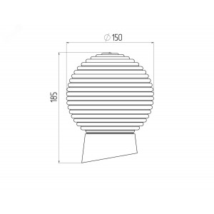 Светильник НБП 01-60-004 с наклонным основанием Гранат стекло IP20 E27 max 60Вт D150 шар Б0052009