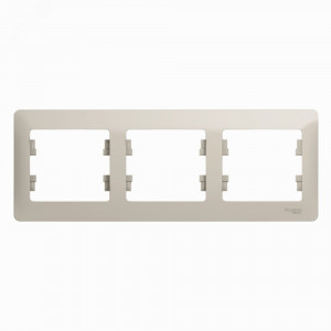 GLOSSA 3-постовая РАМКА, горизонтальная, МОЛОЧНЫЙ C2 GSL000903