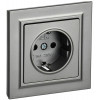 Розетка СП BRITE РСР14-1-0-БрС 16А в сборе с заземл. защ. шторки сталь BR-R14-16-K46-F