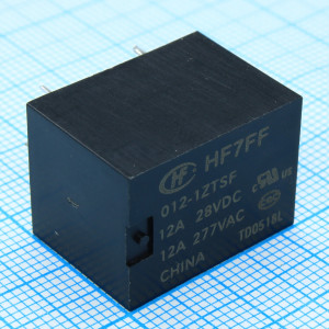 HF7FF/012-1ZTSF, Реле общего назначения Power PCB Relay SPDT Sealed 12VDC