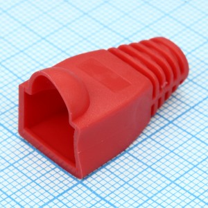 Колпачок изолирующий для RJ-45 красный, Колпачок RJ-45 красный REXANT для дополнительной защиты соединения разъема RJ-45 (8P8C) и кабеля