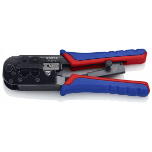 Пресс-клещи для штекеров RJ, 2 гнезда, RJ 11/12 (6-pin), RJ 45 (8-pin), 190 мм, SB KN-975110SB