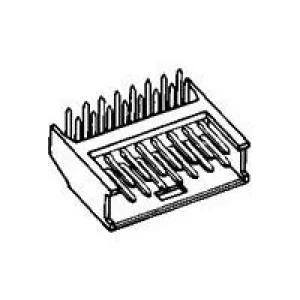 280522-2, Соединитель провод-плата оконечный 24 контакт(-ов) 2.54мм угловой монтаж в отверстие коробка