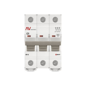 Выключатель автоматический AV-6 3P 1A (C) 6kA EKF AVERES(кр.1шт)