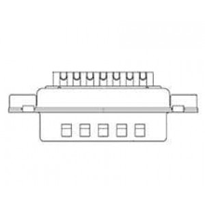 173109-0109, Стандартные соединители D-Sub  FCT DSUB SDR PLG 09 PN W/CLINCH