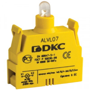 ALVL220 Контактный блок с клеммными зажимами под винт со светодиодом на 220В(кр.10шт)